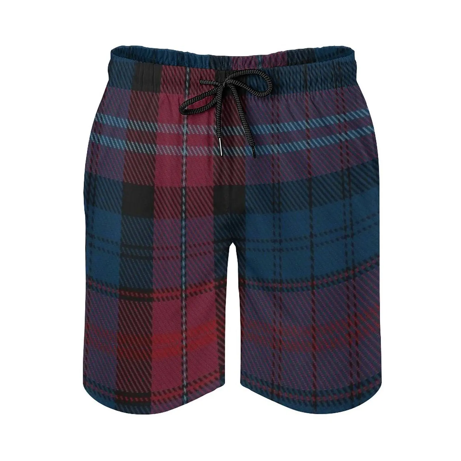 

Evans Of Wales Tartan Men'S Beach Shorts With Mesh Lining Surfing Pants Swim Trunks Evans Of Wales Tartan Blue Green Brown