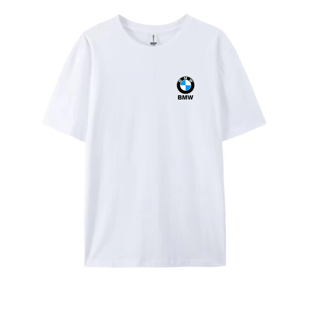 Мужская и женская быстросохнущая спортивная футболка BMW однотонная повседневная