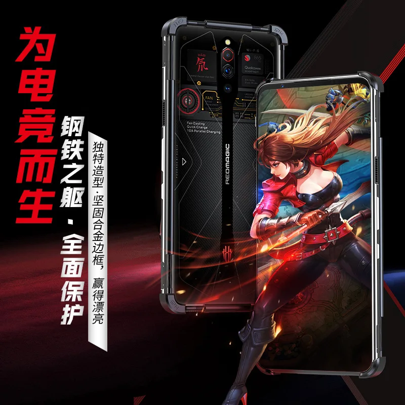 Original Metal Bumper Phone Case For Nubia Red Magic 7s 7 6s 6r 6 5g 5s 3 3s Pro Aluminium Frame Protective Cover Fashion Shell