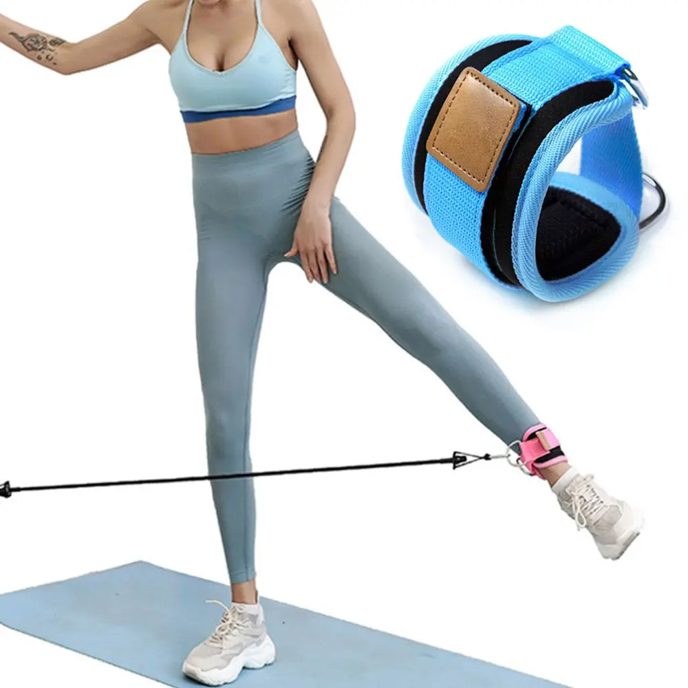 

Protect Fitness Exercise Support Cuff Ankle Strap Expression Action Script D Ring Foot Pulley Belt Buckle