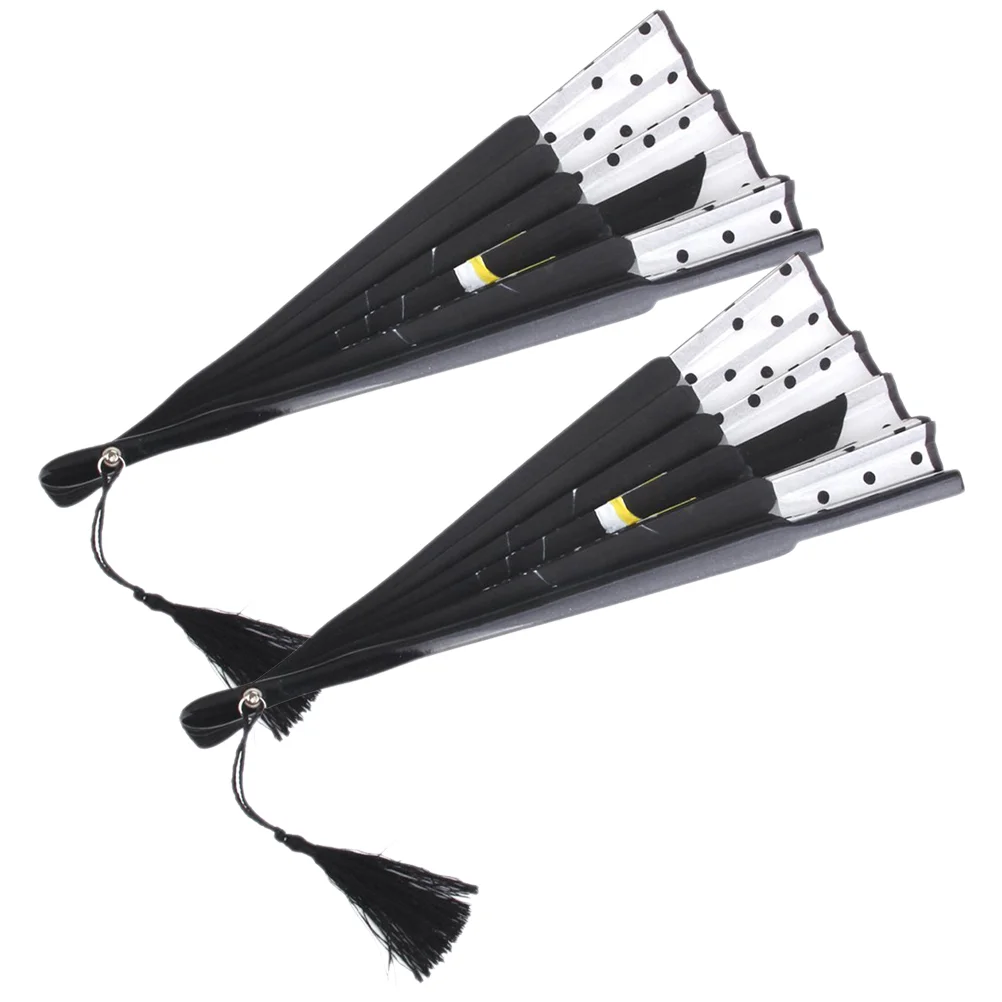 

2Pcs Performance Chinese Fans Folding Fan Hand Fan Foldable for Party Stage Performance Dancing