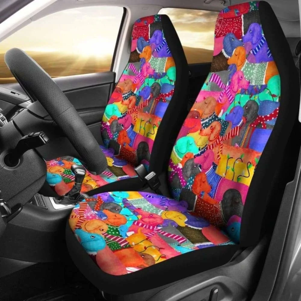 

Dachshund Car Seat Covers 25 Pack of 2 Universal Front Seat Protective Cover