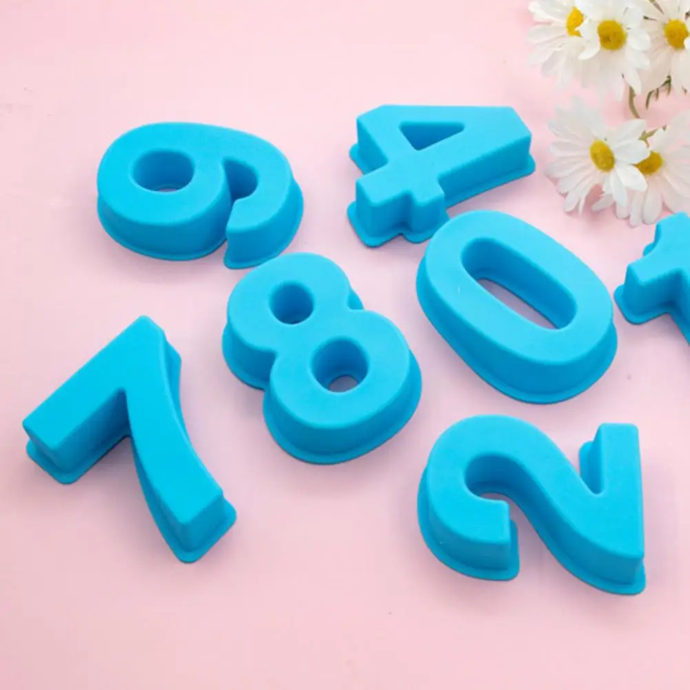 

Cookie Mold Great High Toughness 3D Numbers Chocolate Mold 2 Colors Chocolate Mold