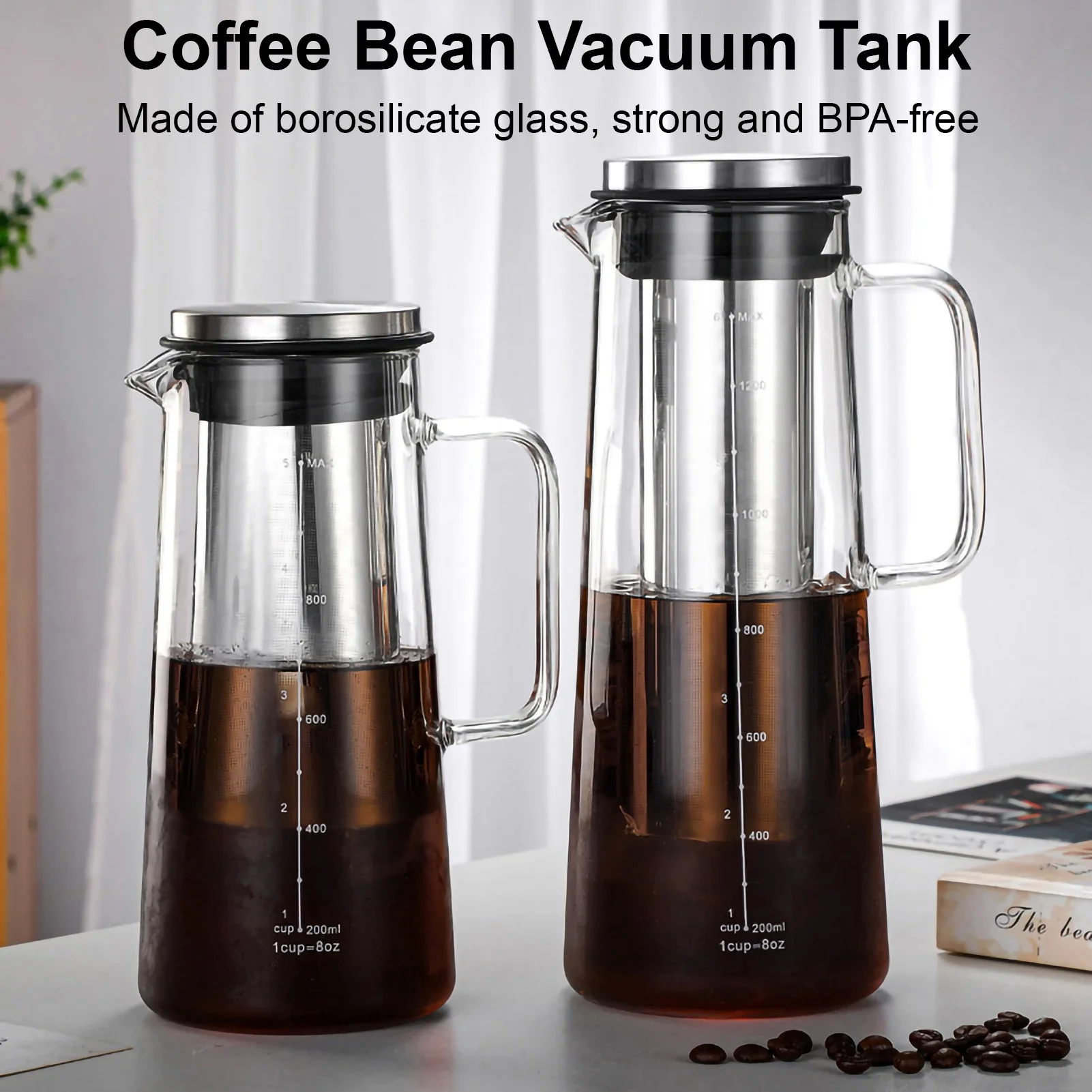 Стеклянный Кофейник 1000/1400 Мл С Фильтром Ручная Домашняя Кофемашина Для