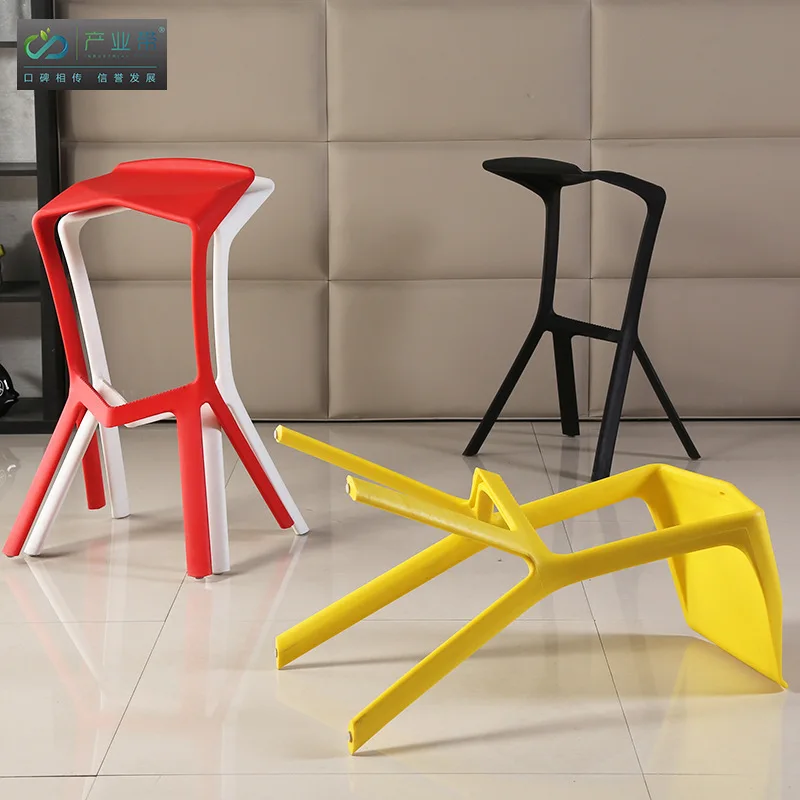 

Shark Mouth Bar Chair Plastic Chair Simple Modern Living Room Pastoral Stool Eames Bar Stools Set of 4 Bar Stools for Kitchen