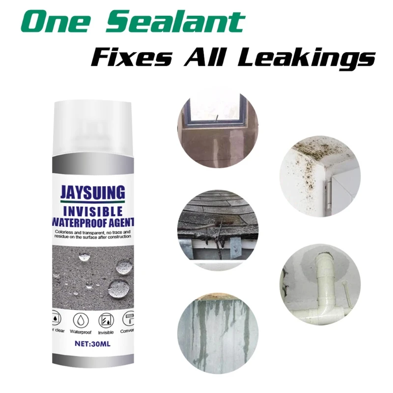 

30ml Waterproof Anti-Leaking Sealant Spray Leak-Trapping Repair Sealant Spray for Water Seepage Through Cracks