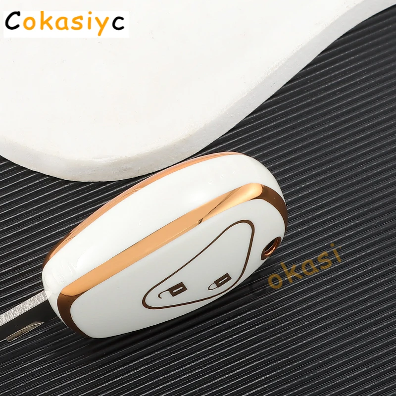 Чехол для ключей из ТПУ брелок Renault Megane Duster Modus Espace Laguna Logan DACIA Sandero Fluence Clio Kango 2