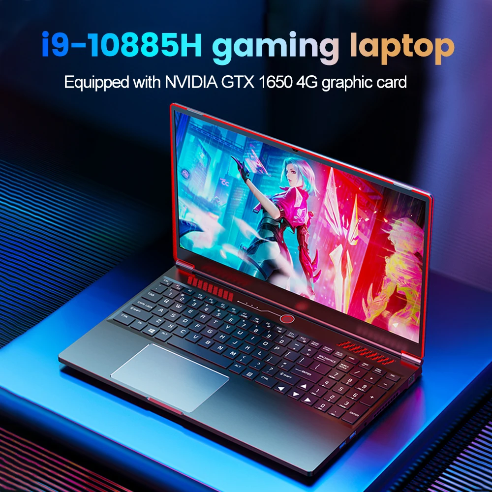 

Intel i9 10880H i7 10870H Nvidia GTX 1650 4G Gaming Laptop M.2 NVMe 144Hz Ultrabook Windows 11/10 Notebook 16.1 Inch Computer