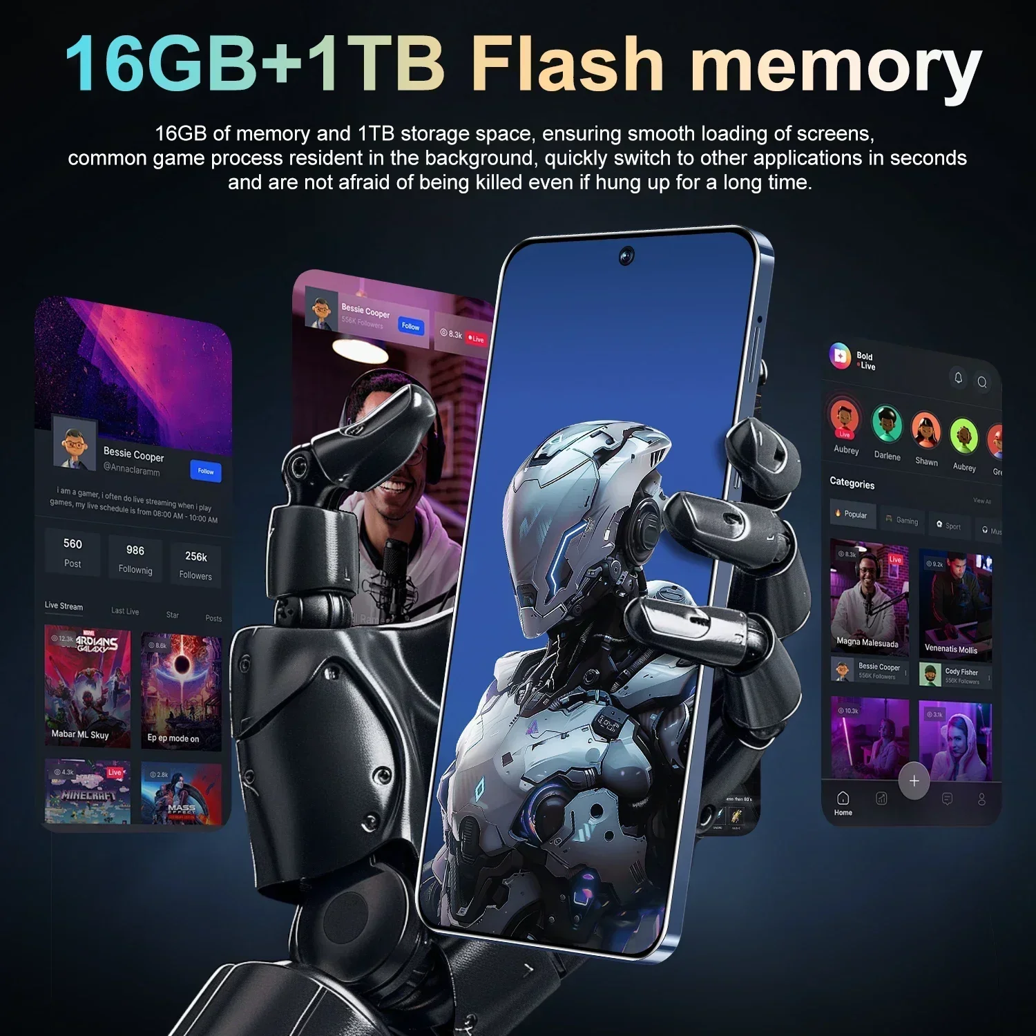 Новый смартфон GT20 Pro 7 3-дюймовый оригинальный мобильный телефон Android14 16 ГБ + 1 ТБ 7800