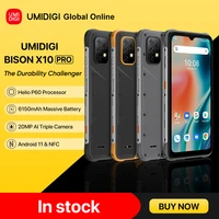 UMIDIGI BISON X10 Pro IP68 Rugged Smartphone Global Version 128GB NFC Helio P60 20MP Triple Camera 6 53 HD  6150mAh Phone