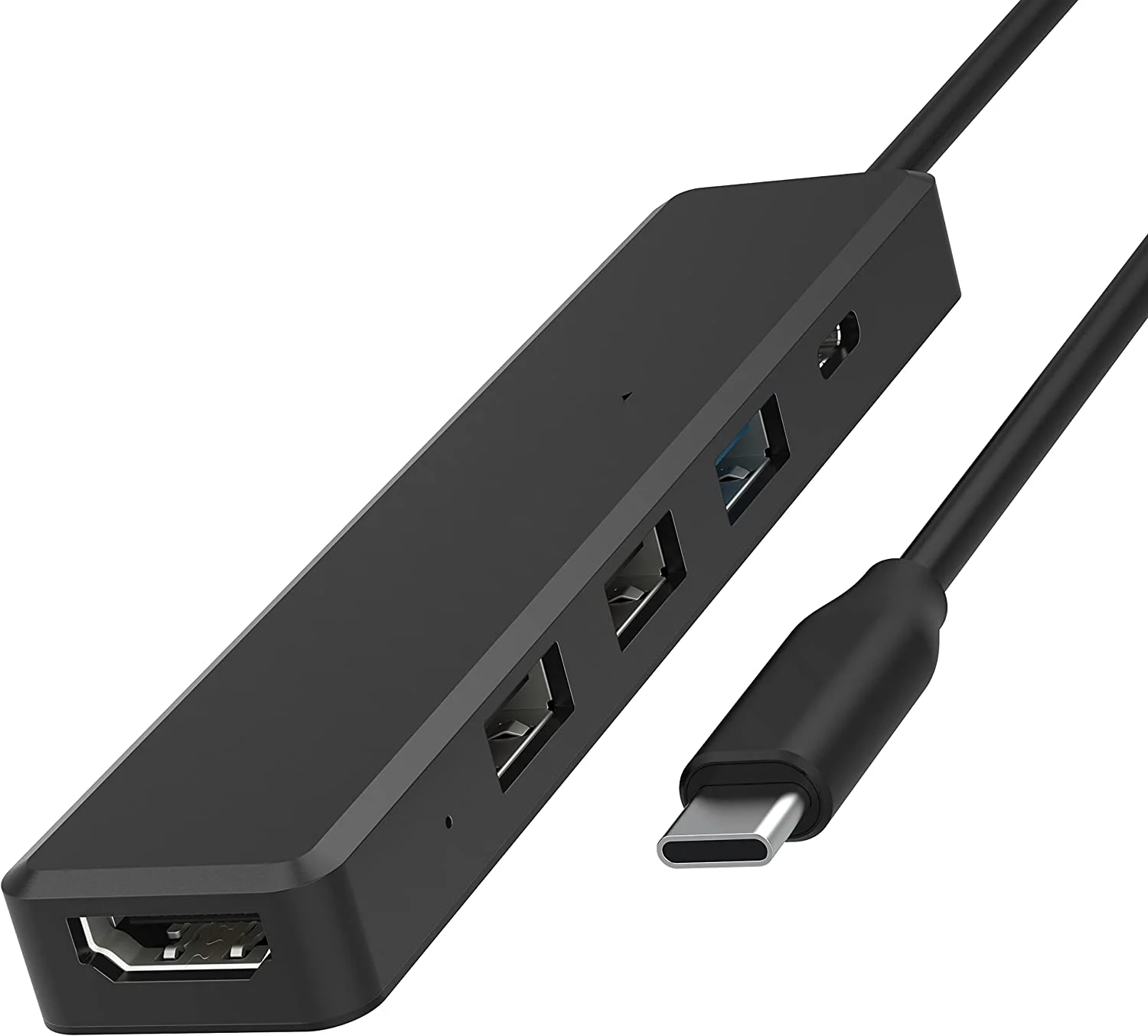 

New Hub USB Tipo-C multiportas com HDMI 4k | Fornecimento de energia (60 Watts) | 1 entrada USB 3.0 | 2 entrada USB 2.0 (HB-TC5