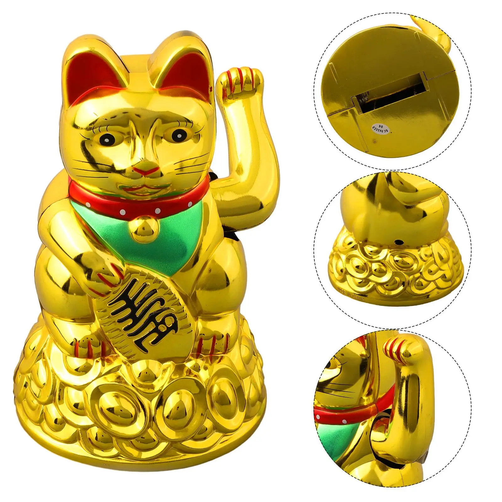 Украшение Lucky Cat Waving Пластик 6 5 дюймов Beckoning Maneki Neko Подарки на день рождения Фэн-шуй