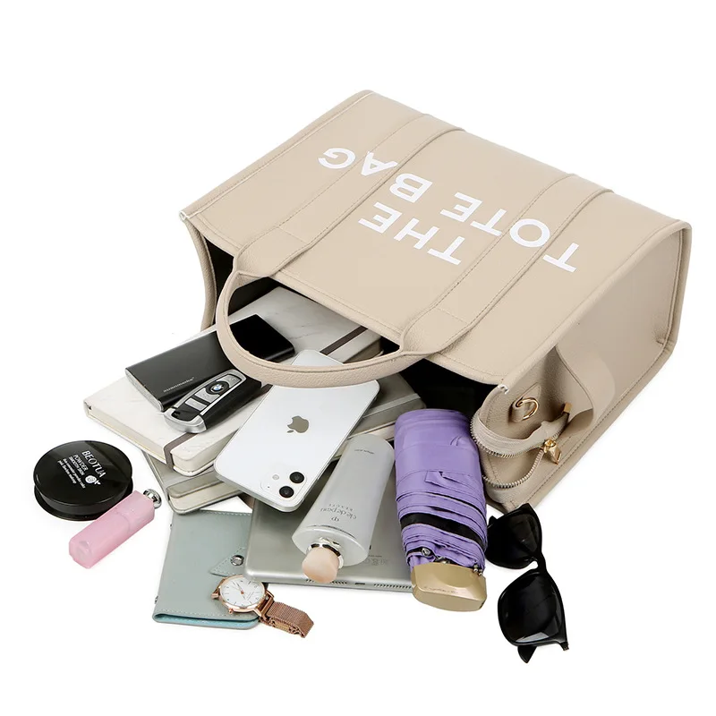 The Traveler Tote bag For Women Crossbody Female Handbag New Solid Words Letter Leisure Large Bag PU Luxury Fashion for 2023 hot