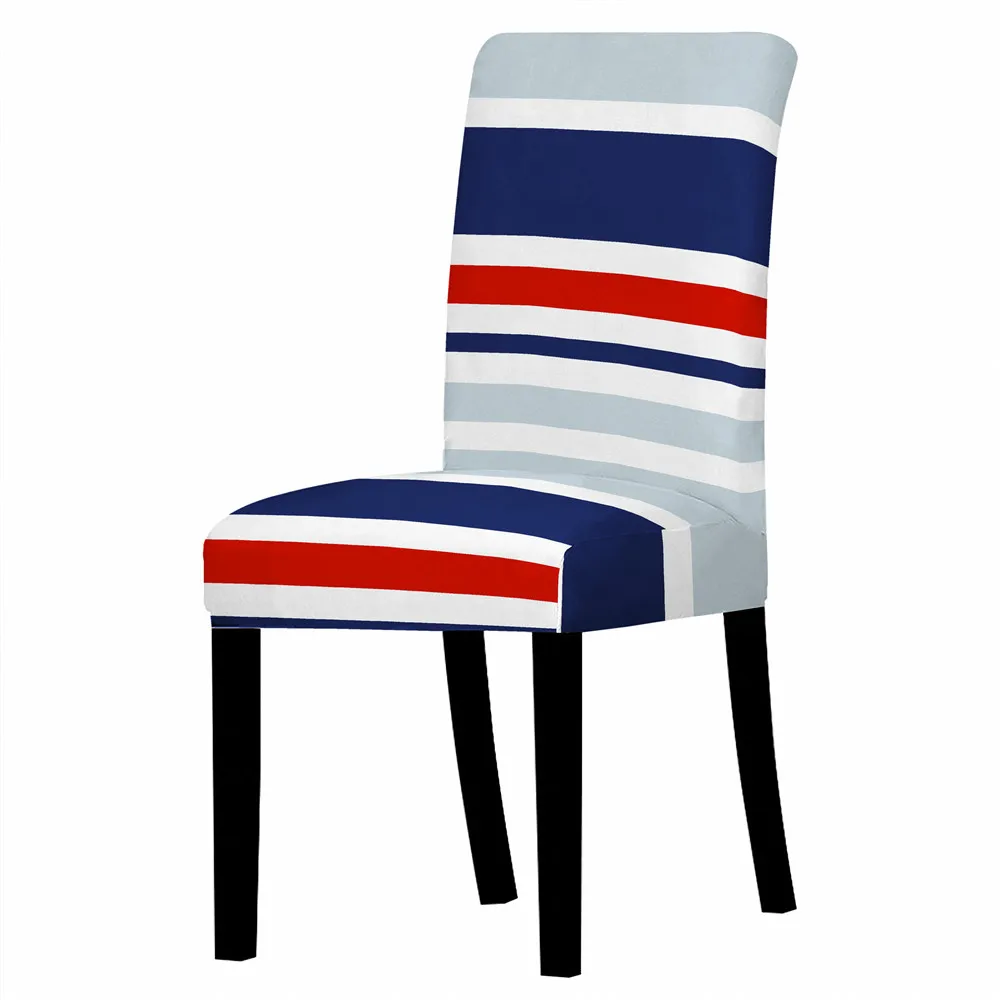 

Minimalist Stripe Pattern Print Home Decor Chair Cover Removable Anti-dirty Dustproof Stretch Chair Cover Chairs for Bedroom