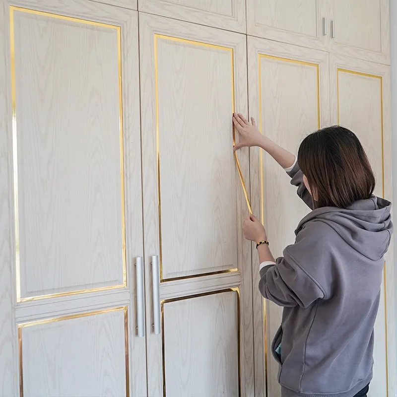 50 м матовый золотой серебряный кромка пола водостойкие наклейки на стену со швом