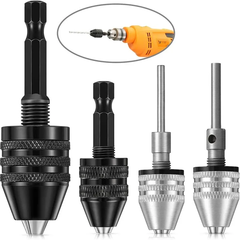 

Drill Chuck Keyless Screwdriver Impact Driver Adaptor Electric Micro Motor Clamp Mini Chuck Fixture Hex Shank Drill Bits Adapter