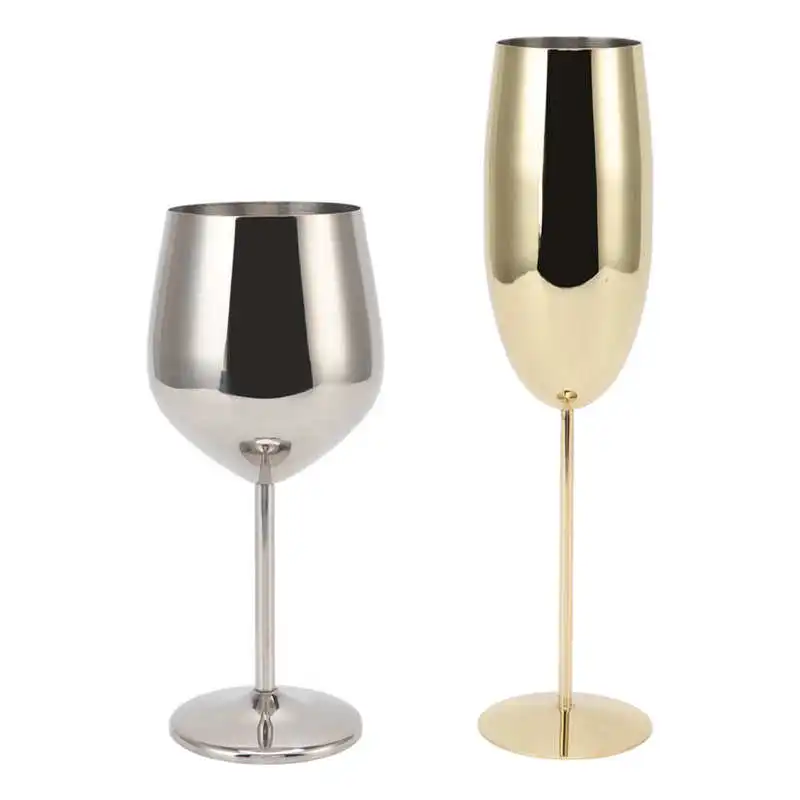 

Металлический бокал для вина из нержавеющей стали, элегантный, высокая твердость, широко используемый металлический бокал для вина для дет...