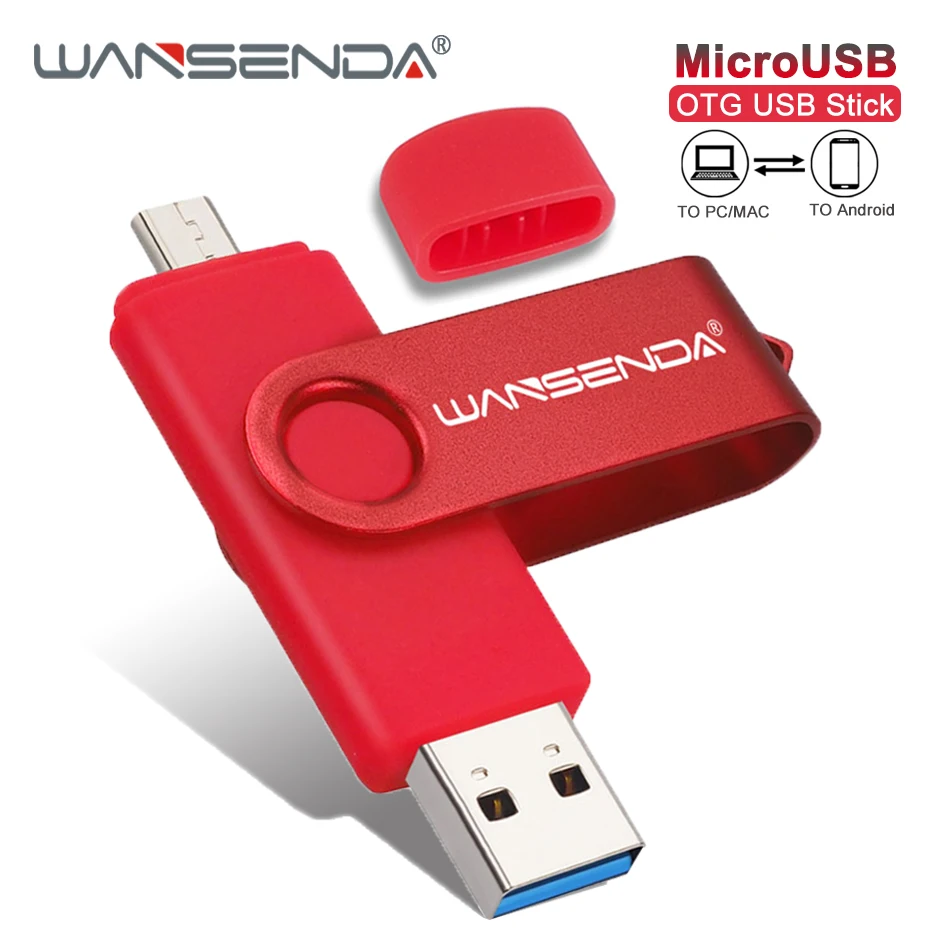 

Флеш-накопитель WANSENDA, USB 3,0, OTG, 256 ГБ, 128 ГБ, 64 ГБ, 32 ГБ, 16 ГБ