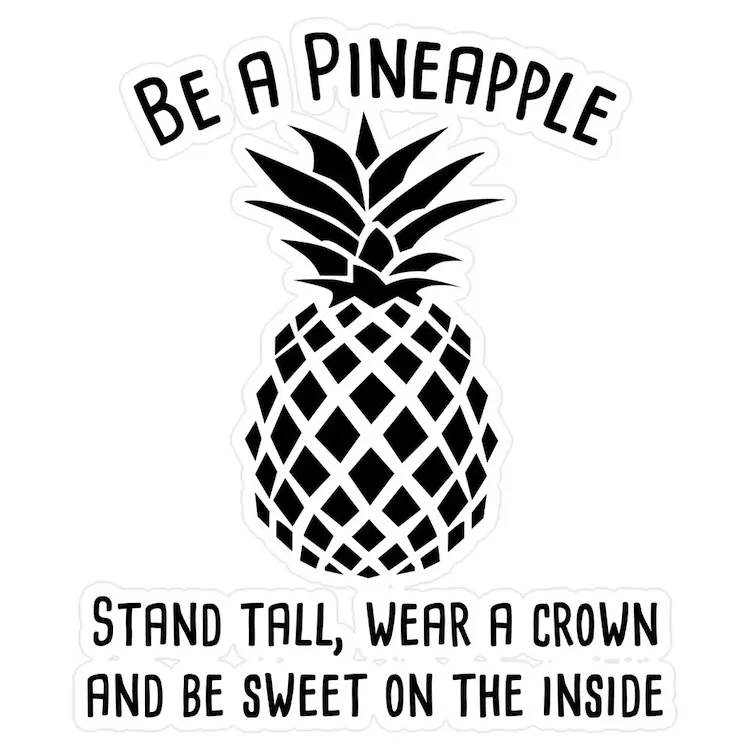 

Средний высекальный стикер pineapplestandtv3e для ноутбука, забавный автомобиль, милый мультяшный модный чемодан для общественных мест