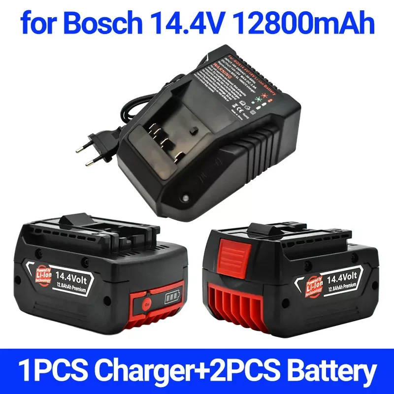 

NEW Original BAT614G Rechargeable Battery 14.4V 12800mAh Lithium ion for Bosch 14.4V Battery BAT607G BAT614 BAT614G+ Charger