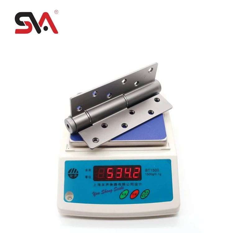 

Exquisite Craftsmanship House Living-room Office Damping Wooden 4 Inch Flat Ball Bearing Hydraulic Placer Silver Door Hinge