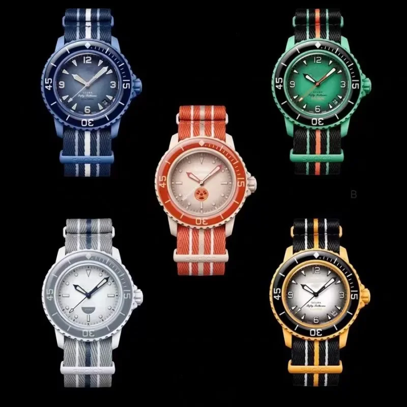 

2023 New for Adapted To GF Blancpain Nylon Band with 50 Search Mechanical Co Branded Ceramic Watch Band Watches Watch for Women