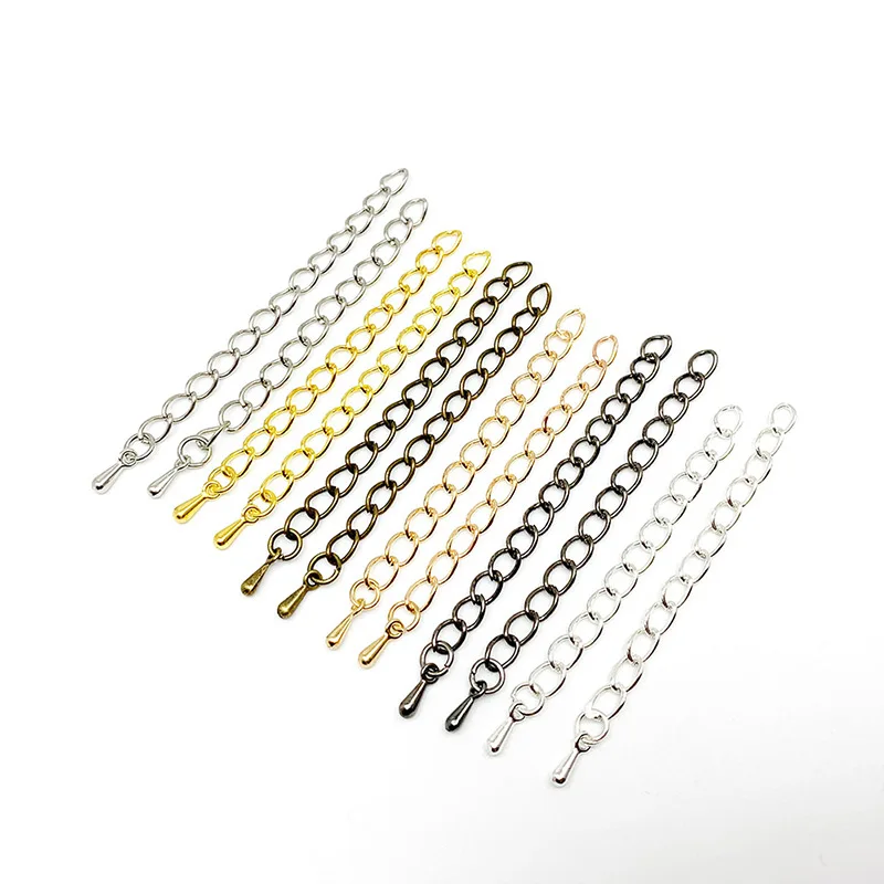 

20PCS/Lot 50 70mm Water Droplets Extension Tail Chain Connector For DIY Jewelry Making Findings Bracelet Necklace JMF003