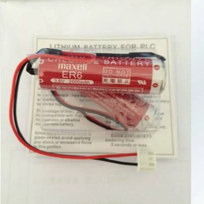 

1pce ER6 3.6V PLC Lithium Battery With Plug