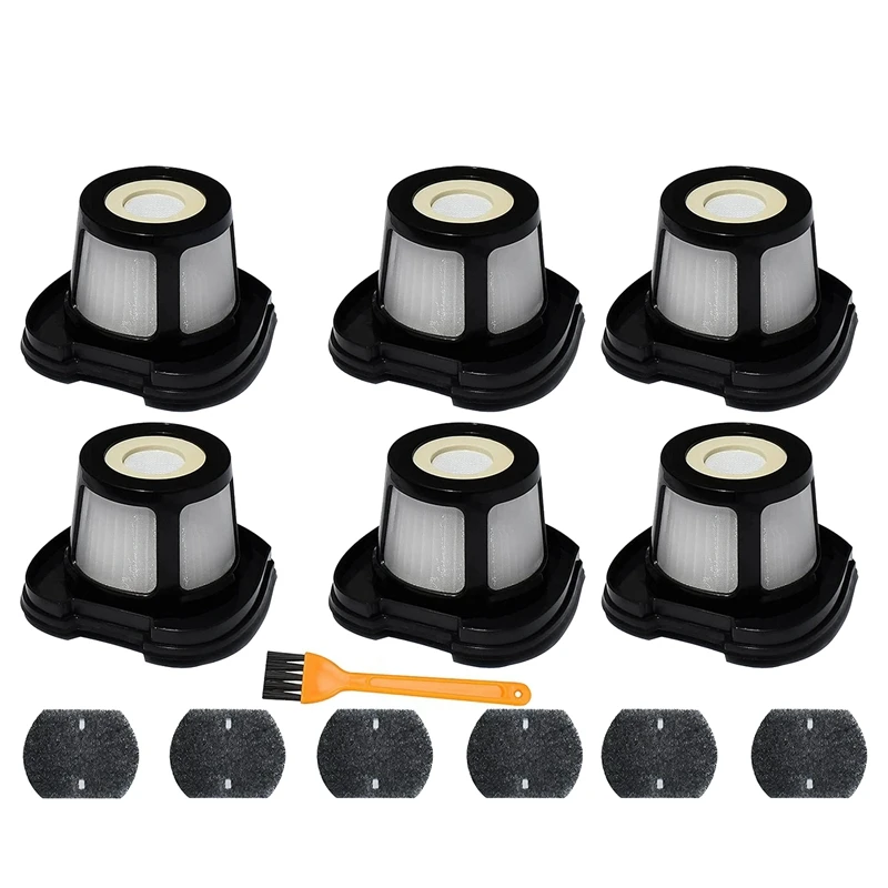 

6 Pack Replacement Filter For Bissell Pet Hair Eraser Hand Vacuum 2284W,2390,2389,2390A,Replace Part For 1614212,1614203