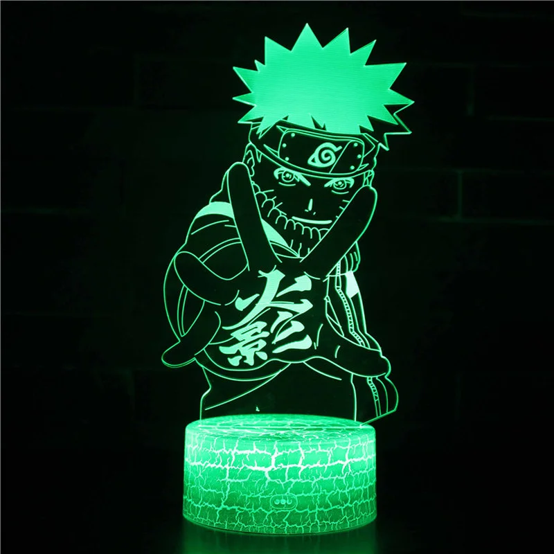 Настольная лампа TAKARA TOMY Naruto Uzumaki Uchiha Sasuke светодиодный ночсветильник для