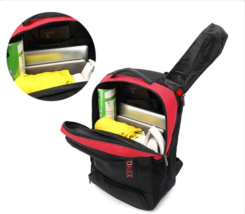 Original YONEX Waterproof Sports Badminton Backpack Soft Back Light Weight Tennis Racket Bag For Women Men With Shoe Compartment