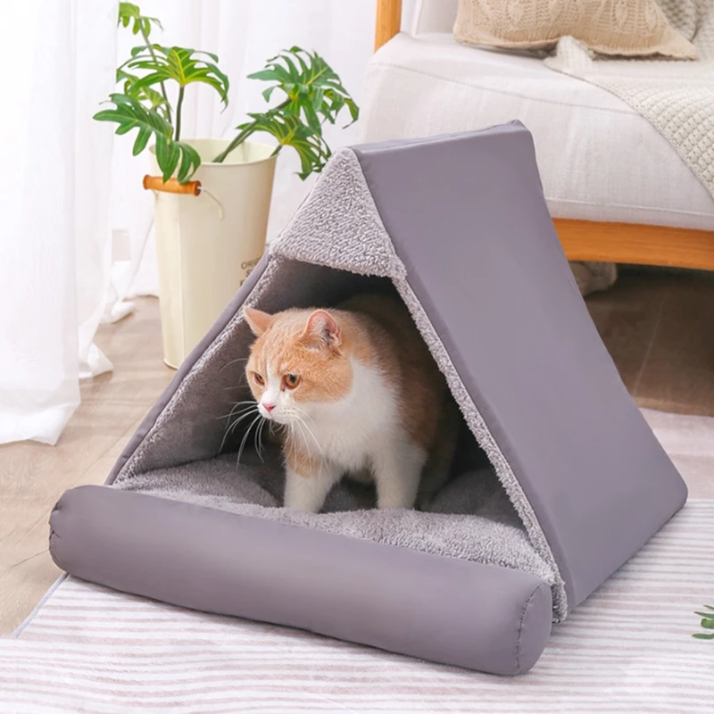 Палатка для домашних животных тёплая Складная кошачий Домик из арктического