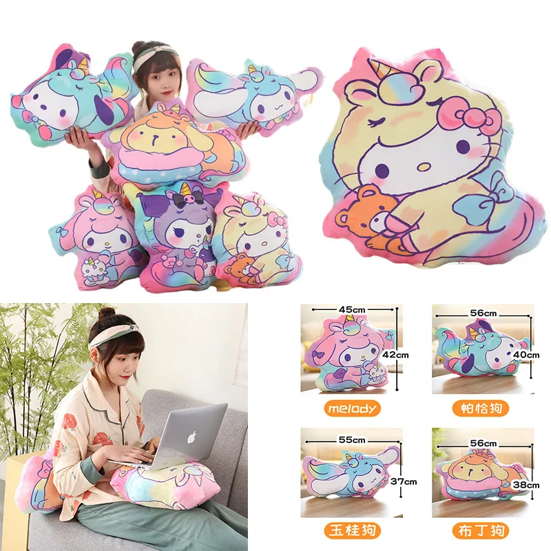 

New 55Cm Extra Large Mymelody Sanrioed Soft Plush Toys Kuromi Cinnamorol Kittys Birthday Christmas Gifts Kids Toys