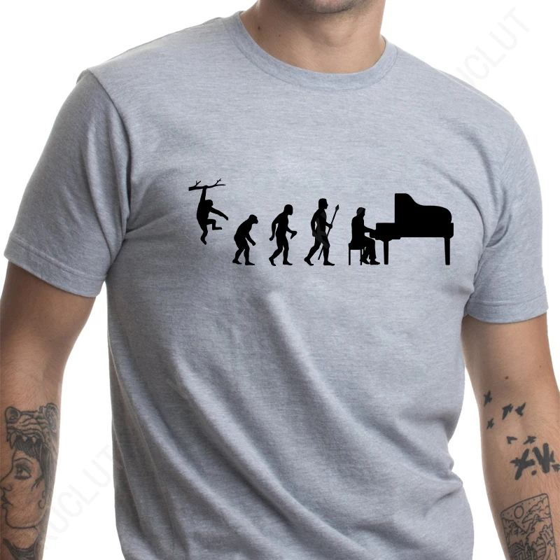 Футболка мужская летняя футболка Evolution Piano Player Pianist забавные мужские топы модные