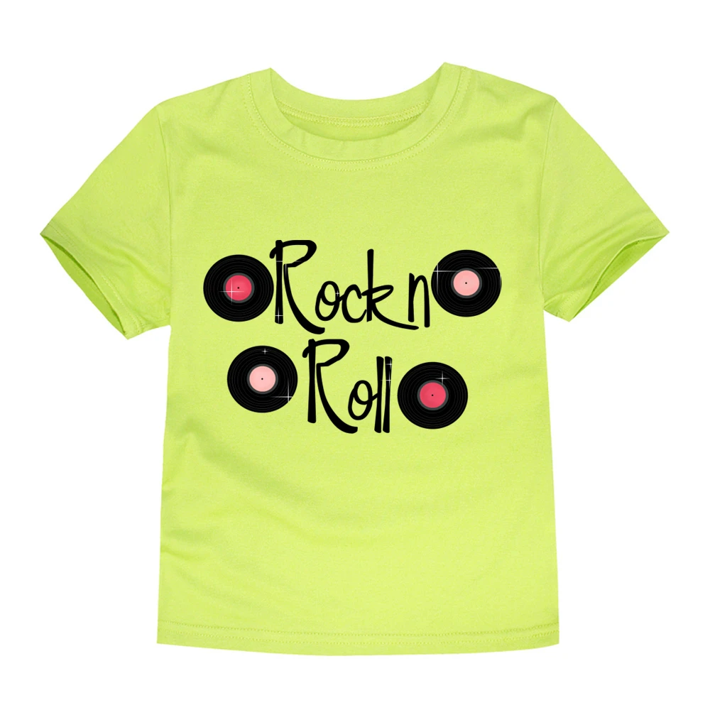 

Детские футболки с принтом рок-роллов, детская забавная летняя крутая одежда, повседневные топы с коротким рукавом, модные детские футболки для мальчиков/девочек