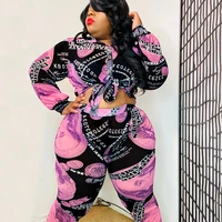 plus size two piece sets summer women print shirt and pants wholesale sexy sweatshirt outfit female fashion tracksuit clothing