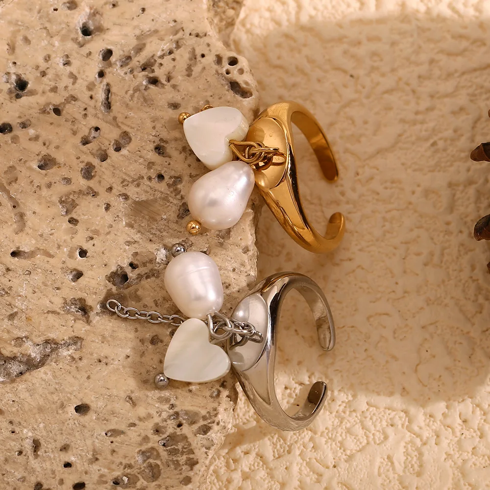 Ailodo 18-каратные позолоченные кольца из нержавеющей стали для женщин элегантные с