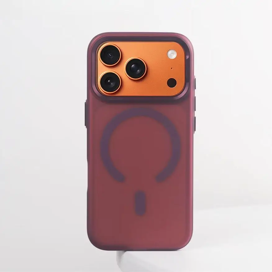 Фото Чехол для iPhone 17 16 15 18 Pro Max Air Business Simple Frosted Clear с поддержкой MagSafe, ударопрочный, магнитный, тонкий, жесткий №2