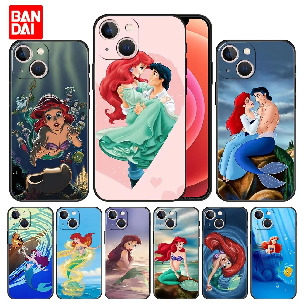 

Disney Ariel Cartoon Phone Case for Apple iPhone 11 13 12 SE Pro Max Mini 2020 12pro 11pro 13pro Smartphone Black Silicone Cover