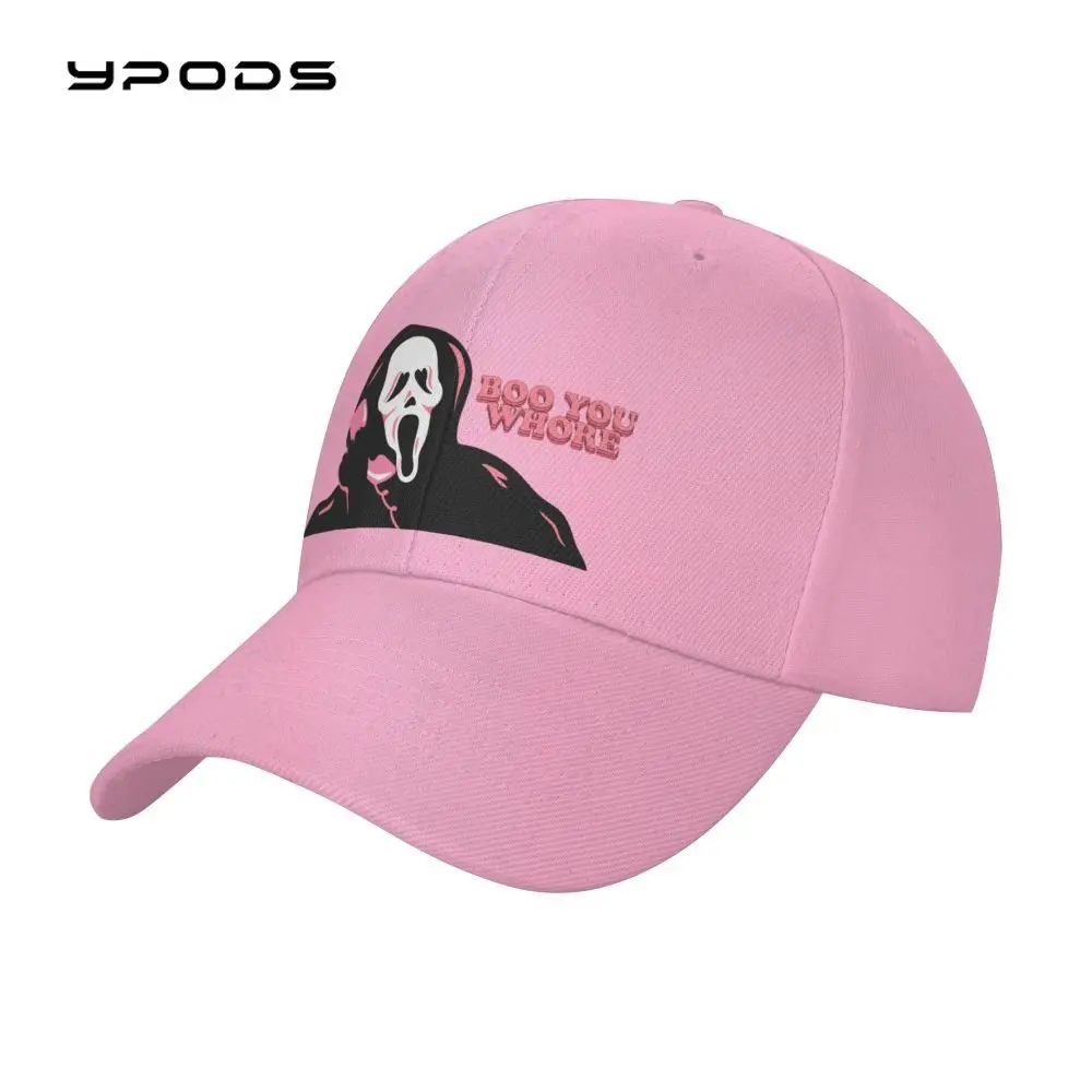 

2022 Scream Sidney Prescott Film Baseball Cap Adult BOO YOU WHORE Ghost Face Dad Hat Men Women Sports Snapback Caps
