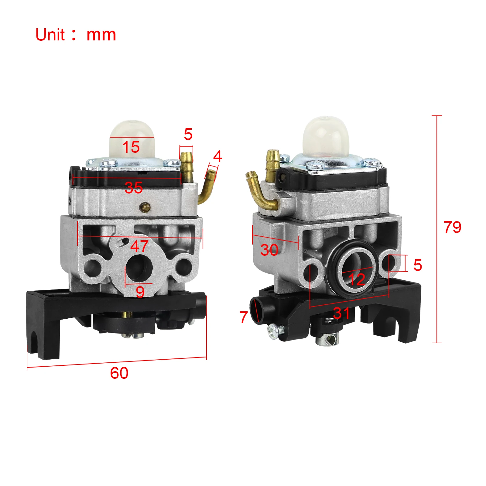 Carb Carburetor For Honda Mantis GX25 GX25N GX25NT FG110 FG110K1 HHT25S Tiller 16100-Z0H-053 16100-Z0H-825 images - 6