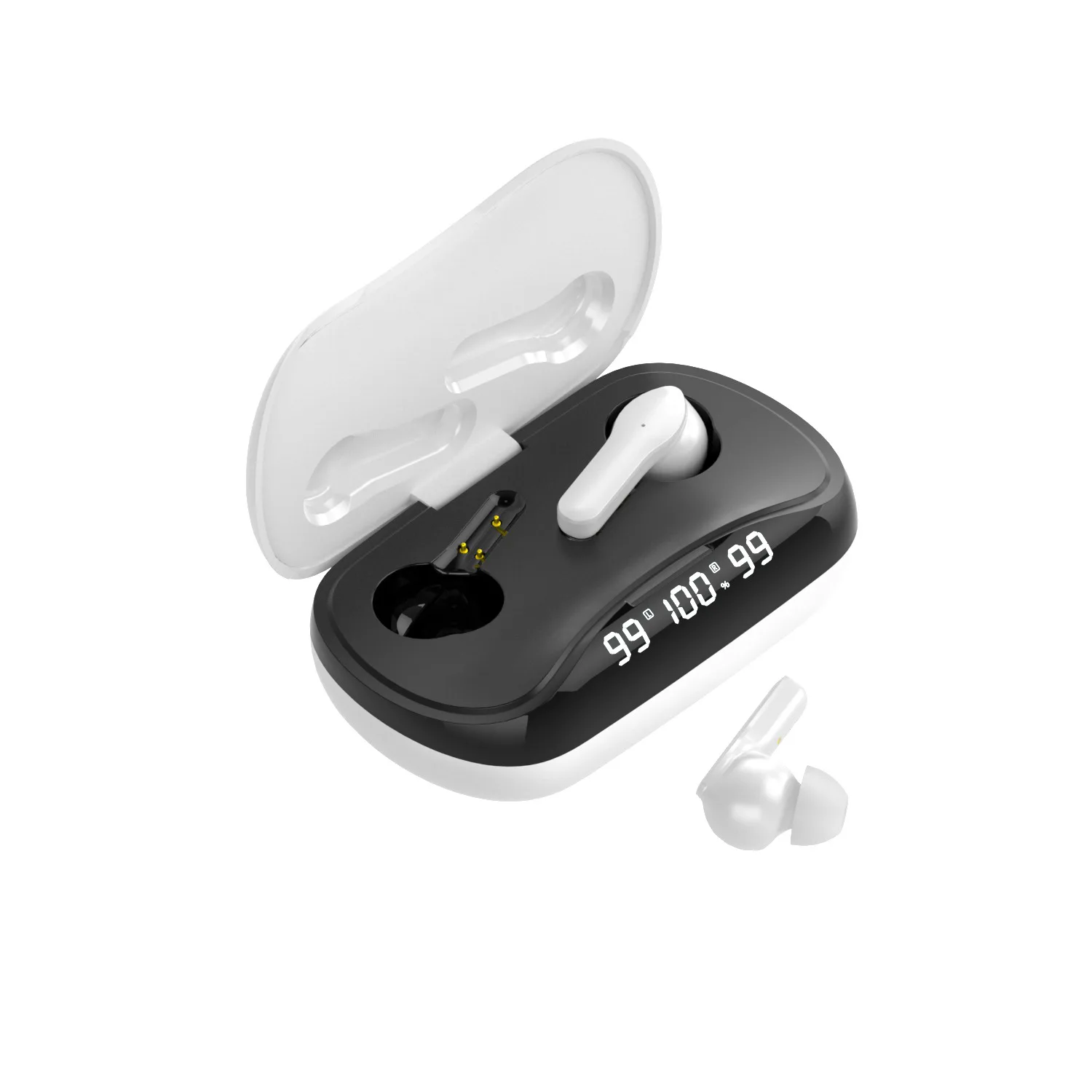 

New TWS-210 Wireless Bluetooth Waterproof Private Model Game Earbuds Binaural Stereo Noise Reduction Digital Display Headset