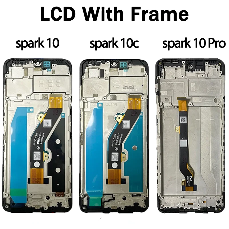 Фото OEM для Infinix Tecno Spark 10 Pro/10C/10 ЖК-дисплей, сенсорная панель, дигитайзер в сборе KI7 KI5k KI5q, рамка дисплея №5