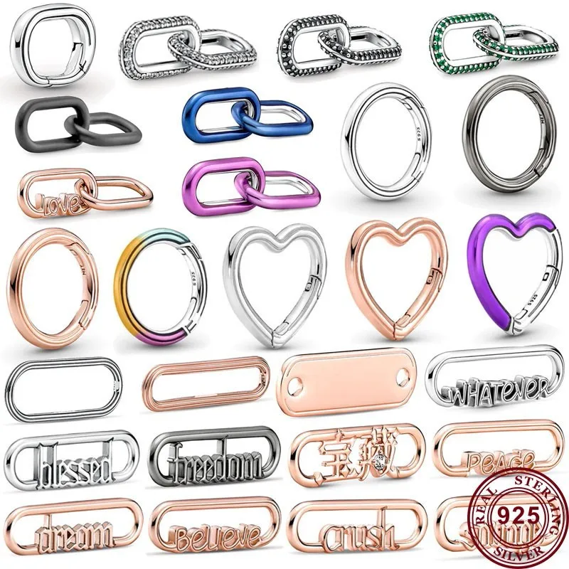 

New Hot 925 Silver Bracelet Extension Connector Pendant For Original Women Me Series Necklace High Quality DIY Charm Jewelry