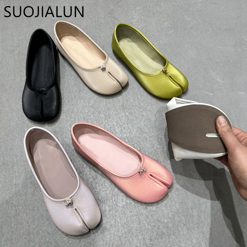 

Женские туфли на плоской подошве, повседневные мягкие балетки с разрезом, весна 2023