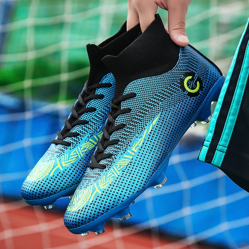 

New Football Boots Man Soccer Shoes Artificial Grass Original TF/FG Superfly High Ankle Kids Crampons Outdoor Sock Cleats Shoes