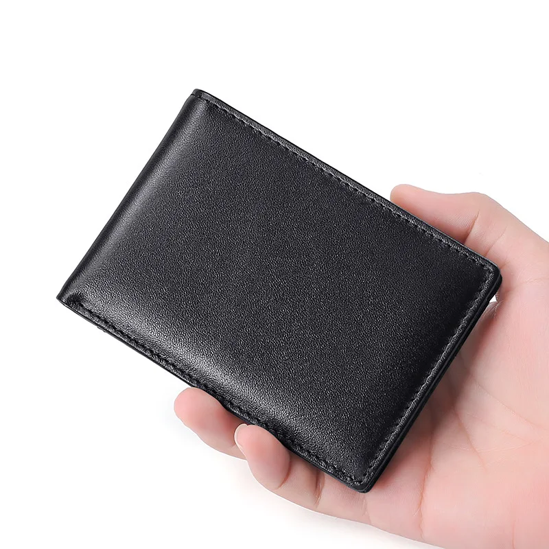 Кошелек Anit RFID мужской из натуральной кожи маленький тонкий бумажник кредитница