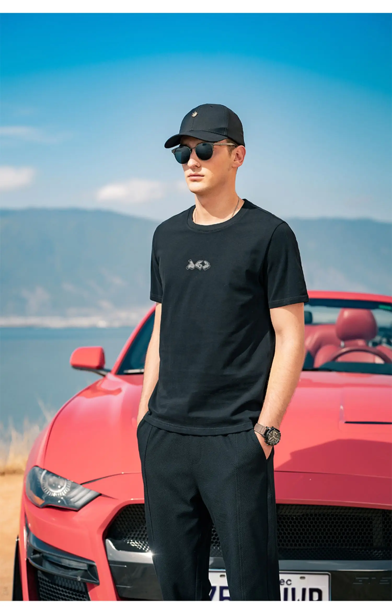 

YTX2905, 230 г, тяжелая хлопковая летняя футболка в новом стиле с начесом и надписью, с коротким рукавом для мужчин