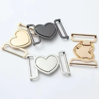 exquisite heart buckle for belt gold sliver decorative belt buckle quality buckle for backpack strap korean belt accessories