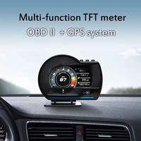 car head up display gps hud obd2 car accessories overspeed alarm system with ambient light 9 kinds interface gps for all car